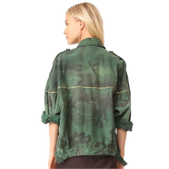 Free People Slouchy Military Camo Jacket | Size XS - Picture 8 of 12